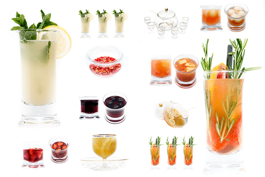 Partygetränke Cocktails Longdrinks im Glas