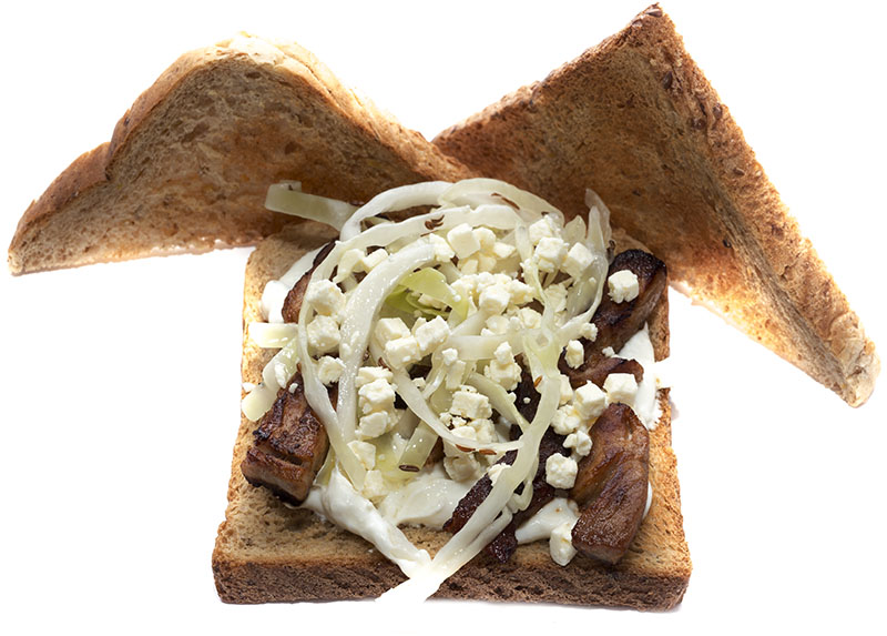 Sandwich Toast - Burger griechische Art