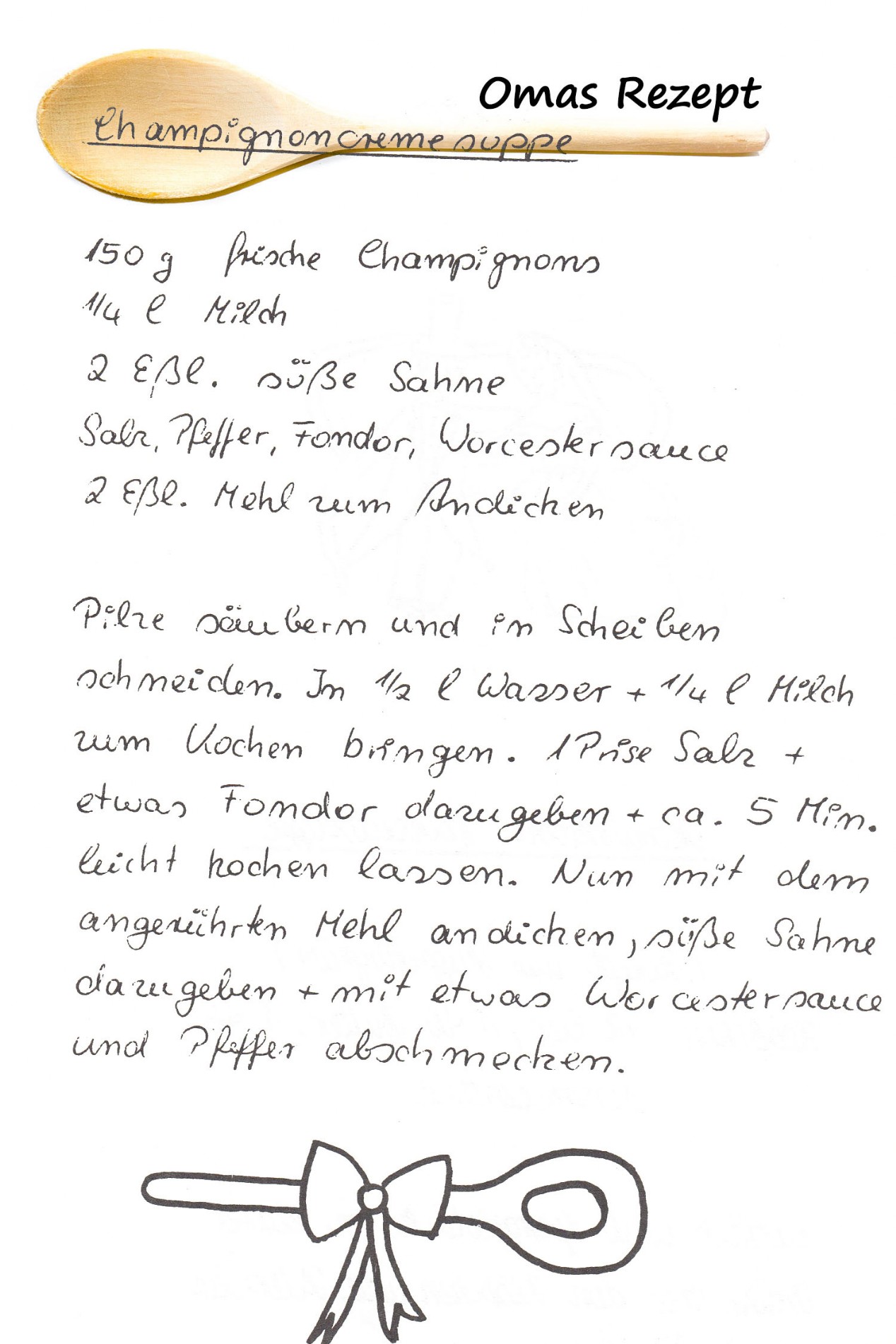 Suppen aus Omas Rezeptbuch - Champignoncremesuppe