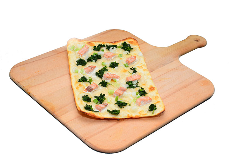 Flammkuchen Salmone e Spinaci