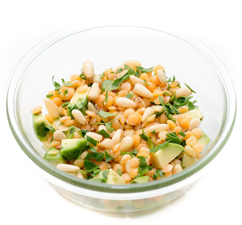 Vegetarische Proteine - Linsensalat im Glas