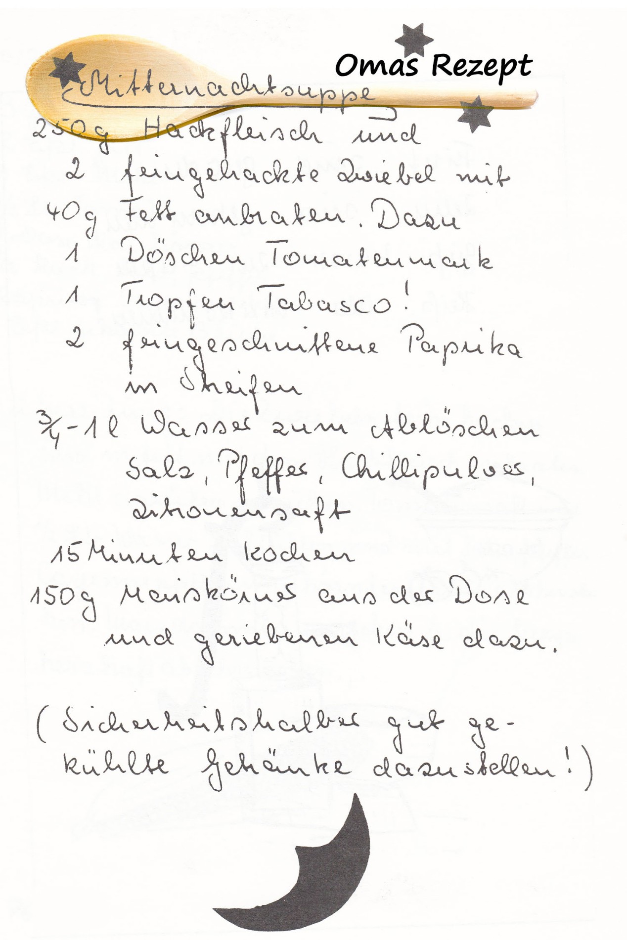 Suppen aus Omas Rezeptbuch - Mitternachtssuppe