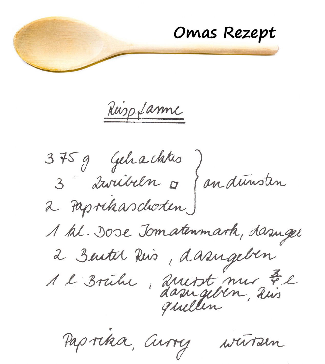 Reispfanne aus Omas Kochbuch Rezepte