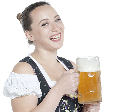 Frau mit Maßkrug 