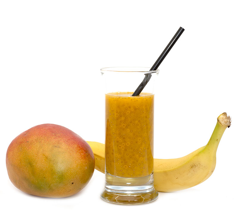 Smoothie-Mango im Glas